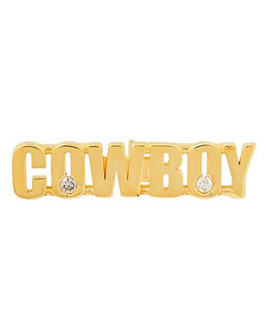 Cowboy Word Stud Earrings