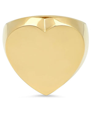 Flat Heart Surface Ring