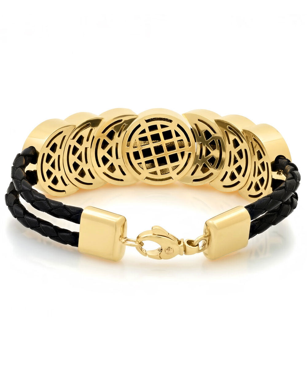 Western Gold and Leather Bracelet