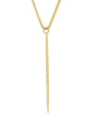 Yellow Gold Toothpick Necklace