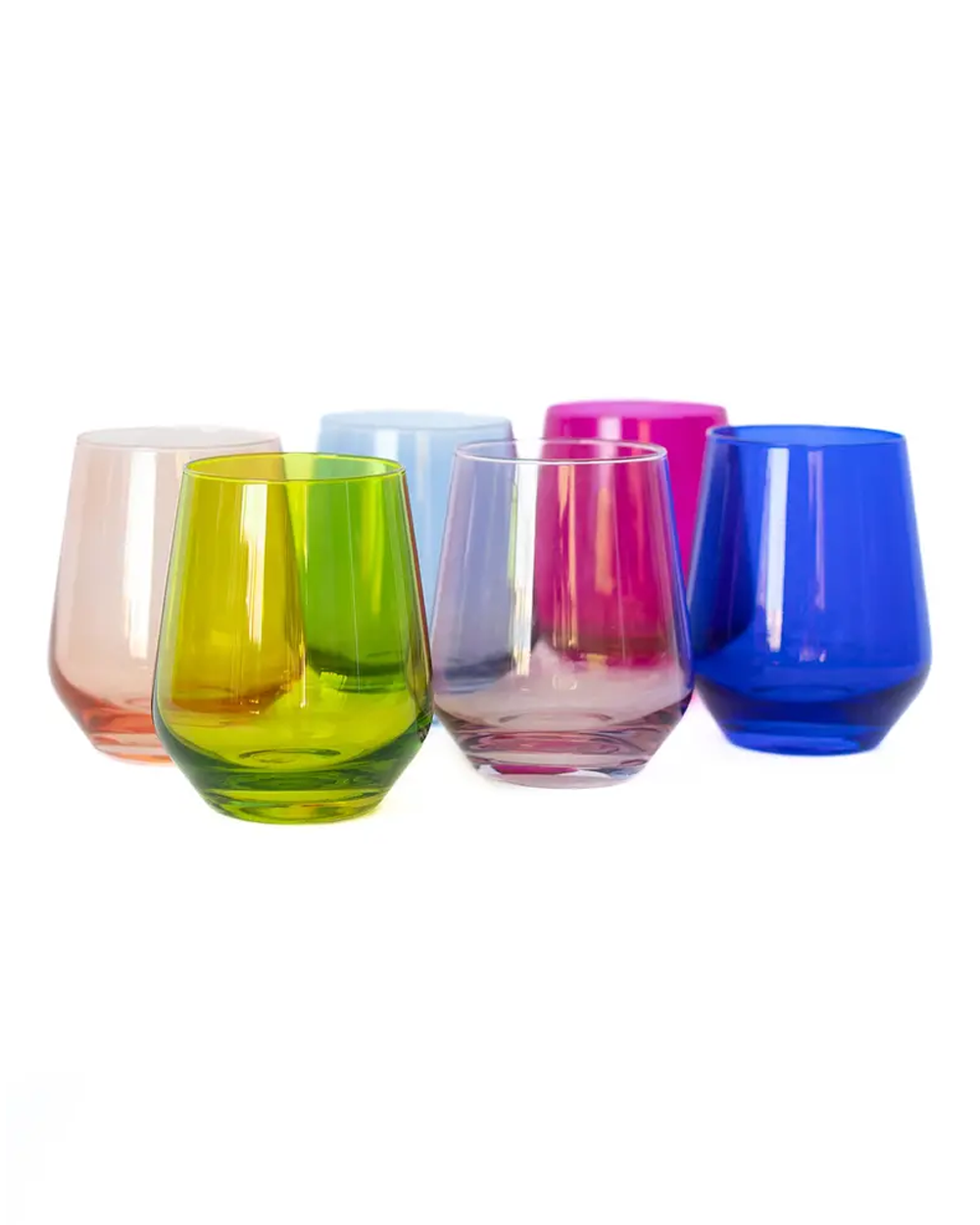Multicolored Stemless Glass Set
