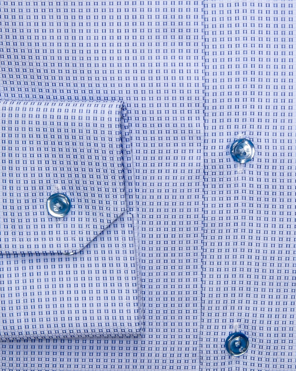 Blue Micro Geometric Dress Shirt
