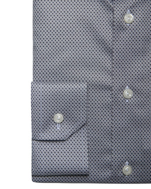 Grey Micro Print Signature Twill Dress Shirt