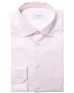 Solid Pink Cotton Dress Shirt