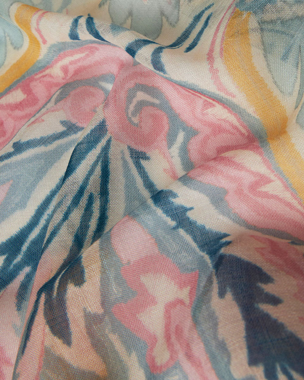 Azzurro Silk Print Scialle Butterfly Mandala Scarf
