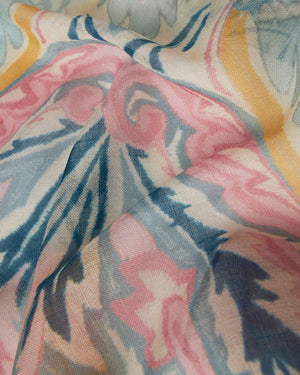 Azzurro Silk Print Scialle Butterfly Mandala Scarf