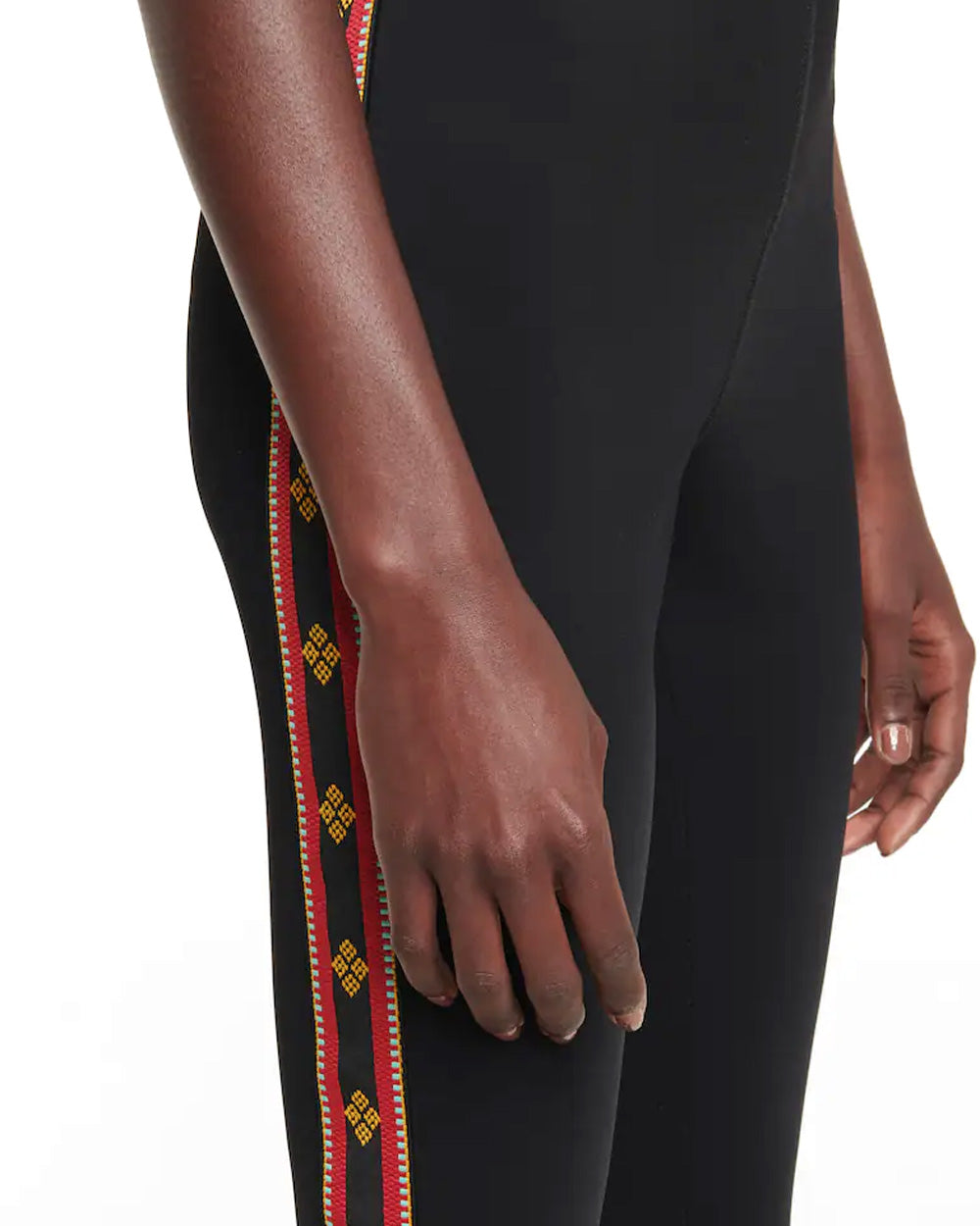 Black Jersey Legging with Side Detail