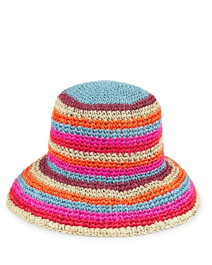 Striped Woven Bucket Hat