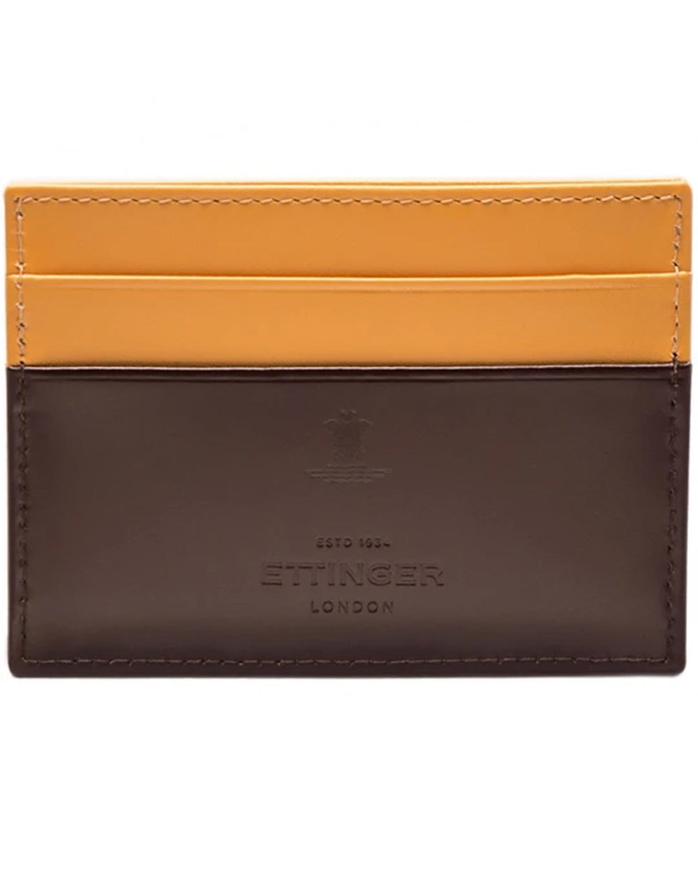 Brown and Canary Flat Card Case