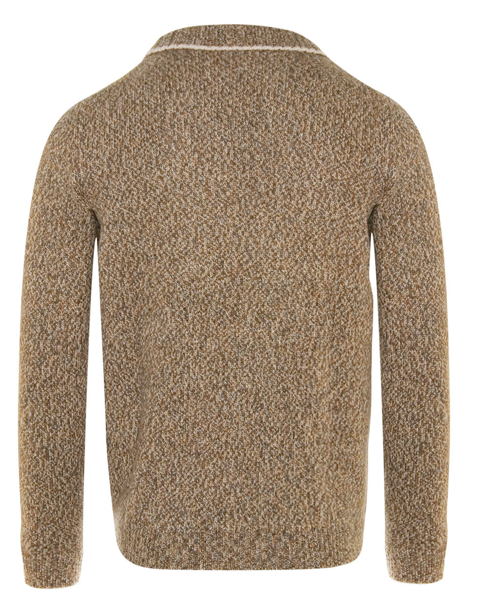 Brown Eco Twist Quarter Zip Sweater