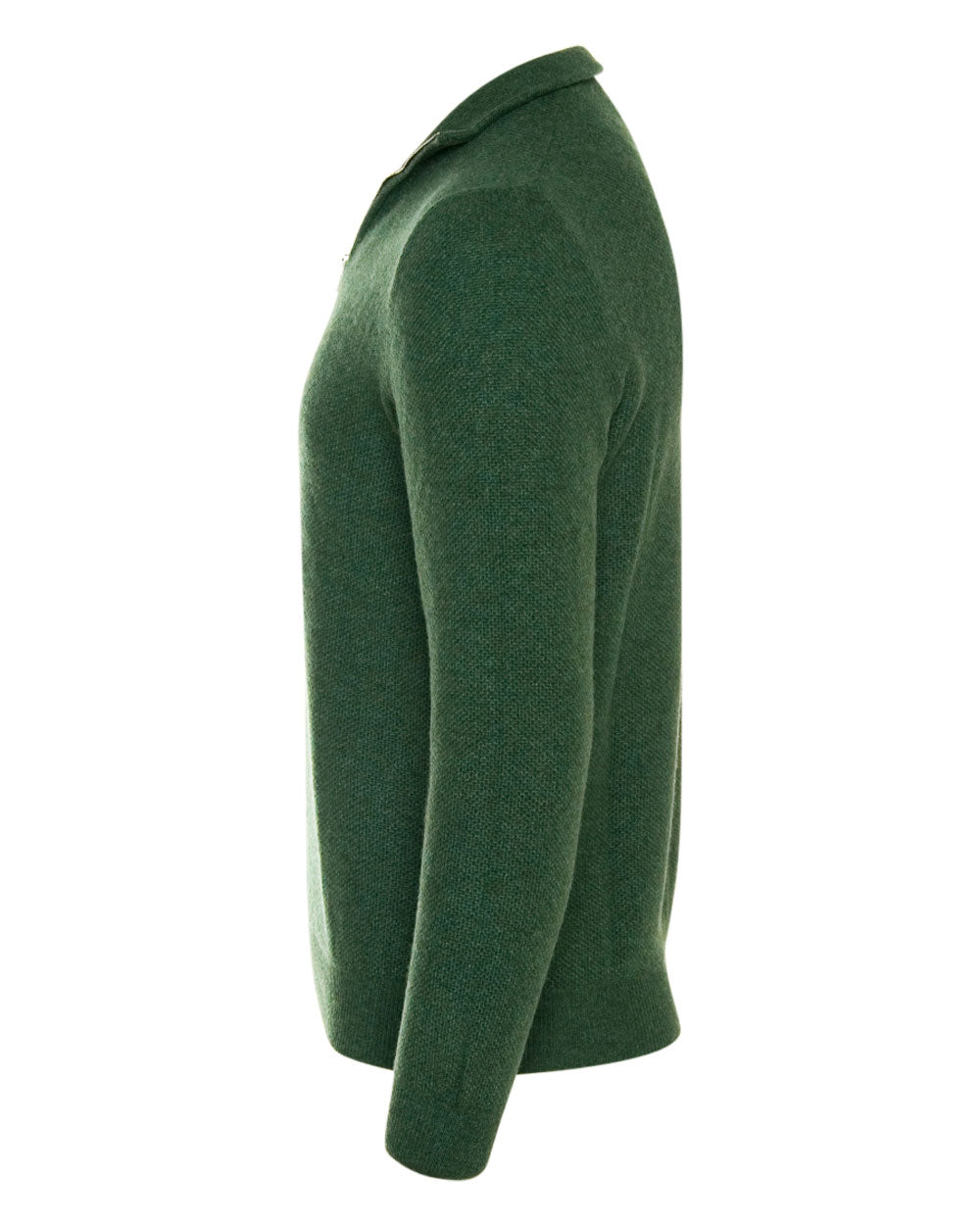 Green Cashmere Quarter Zip sweater