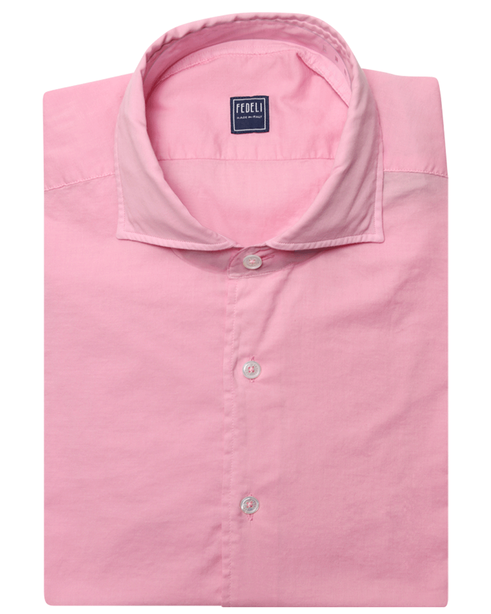 Pink Solid Cotton Sportshirt