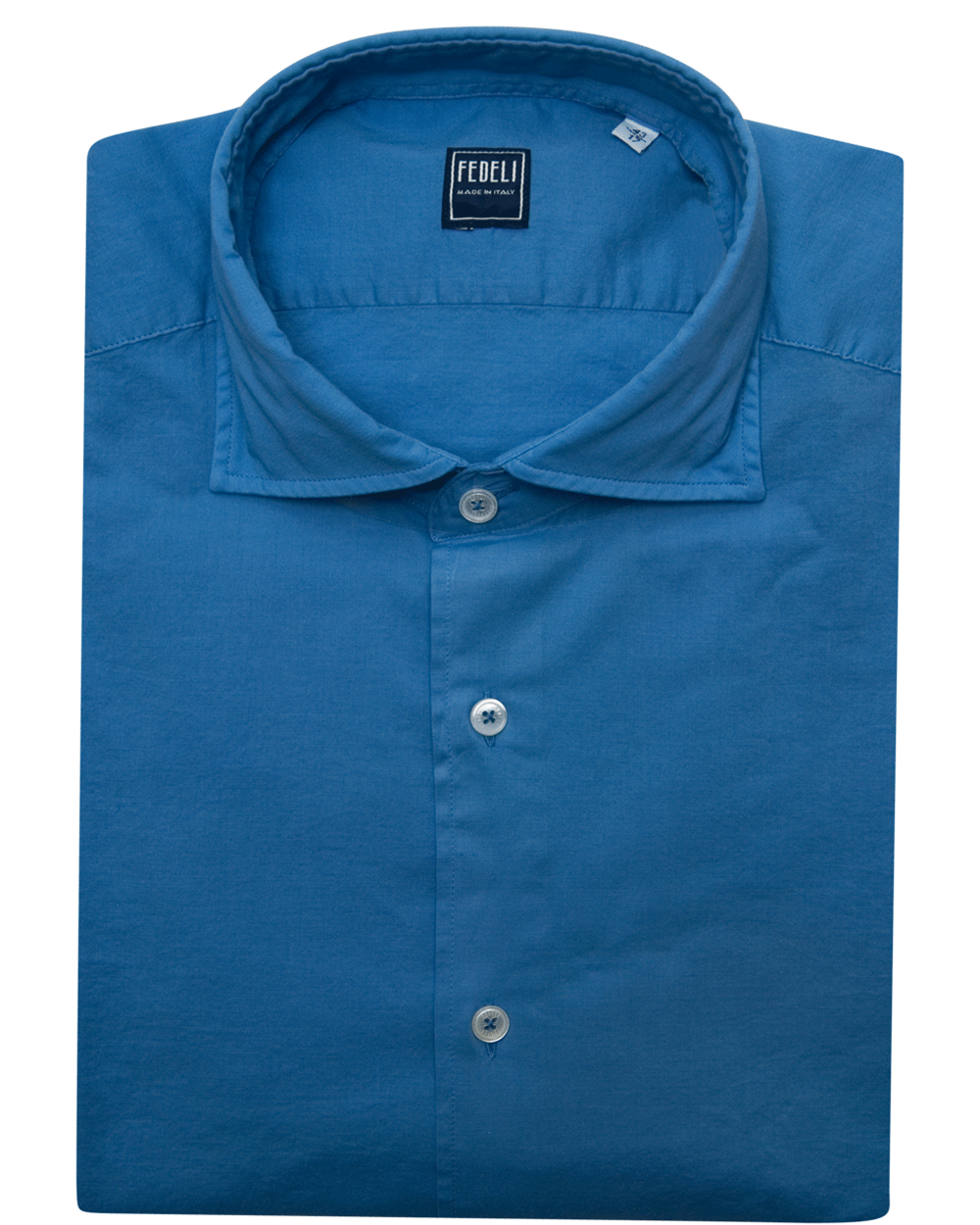 Royal Blue Solid Cotton Sportshirt