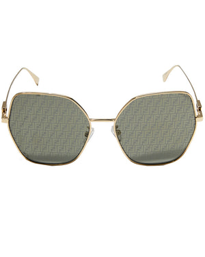 Metal Butterfly Sunglasses in Gold