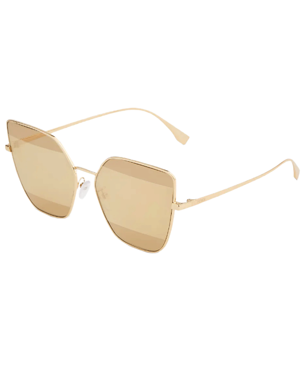 Stripes Sunglasses with Gold-Mirrored Lenses