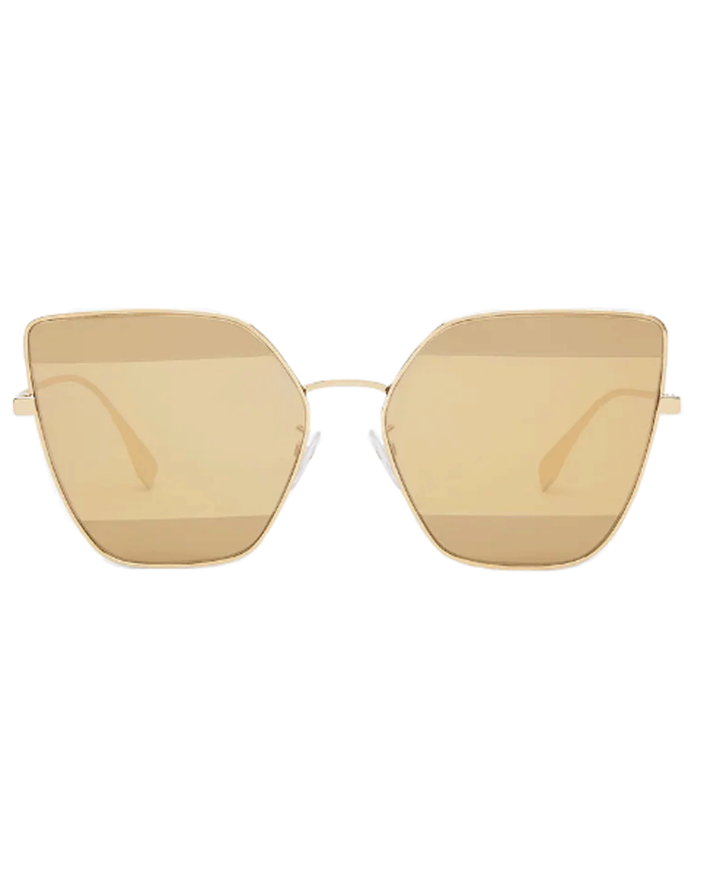 Stripes Sunglasses with Gold-Mirrored Lenses
