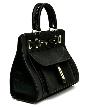 A Lady Bag in Black With Gold Tone