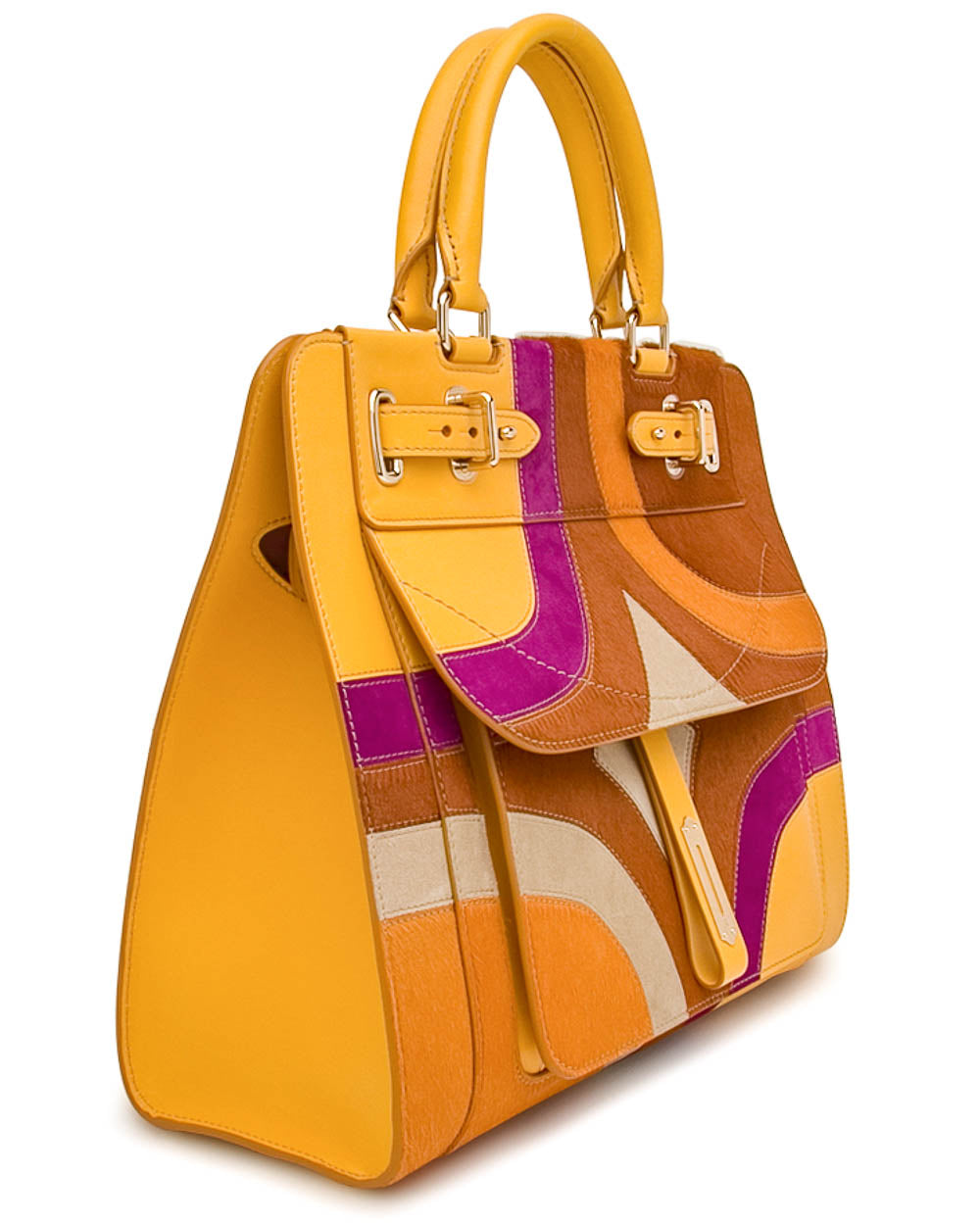 A Lady Bag in Yellow Patchwork