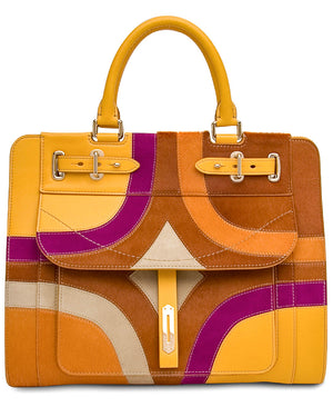 A Lady Bag in Yellow Patchwork