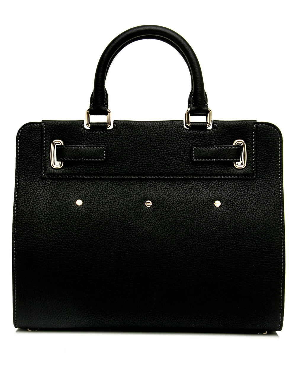 A Lady Bag in Black With Gold Tone