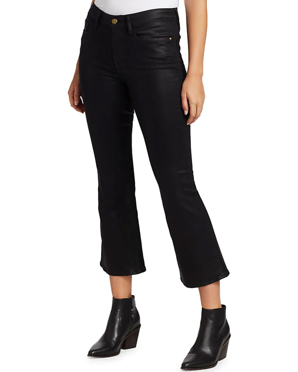 Le Crop Mini Boot Jean in Coated Epicure