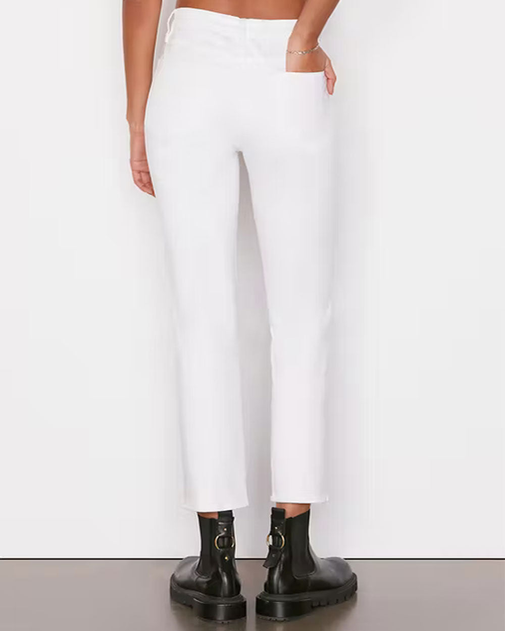 Le High Straight Jean in Blanc