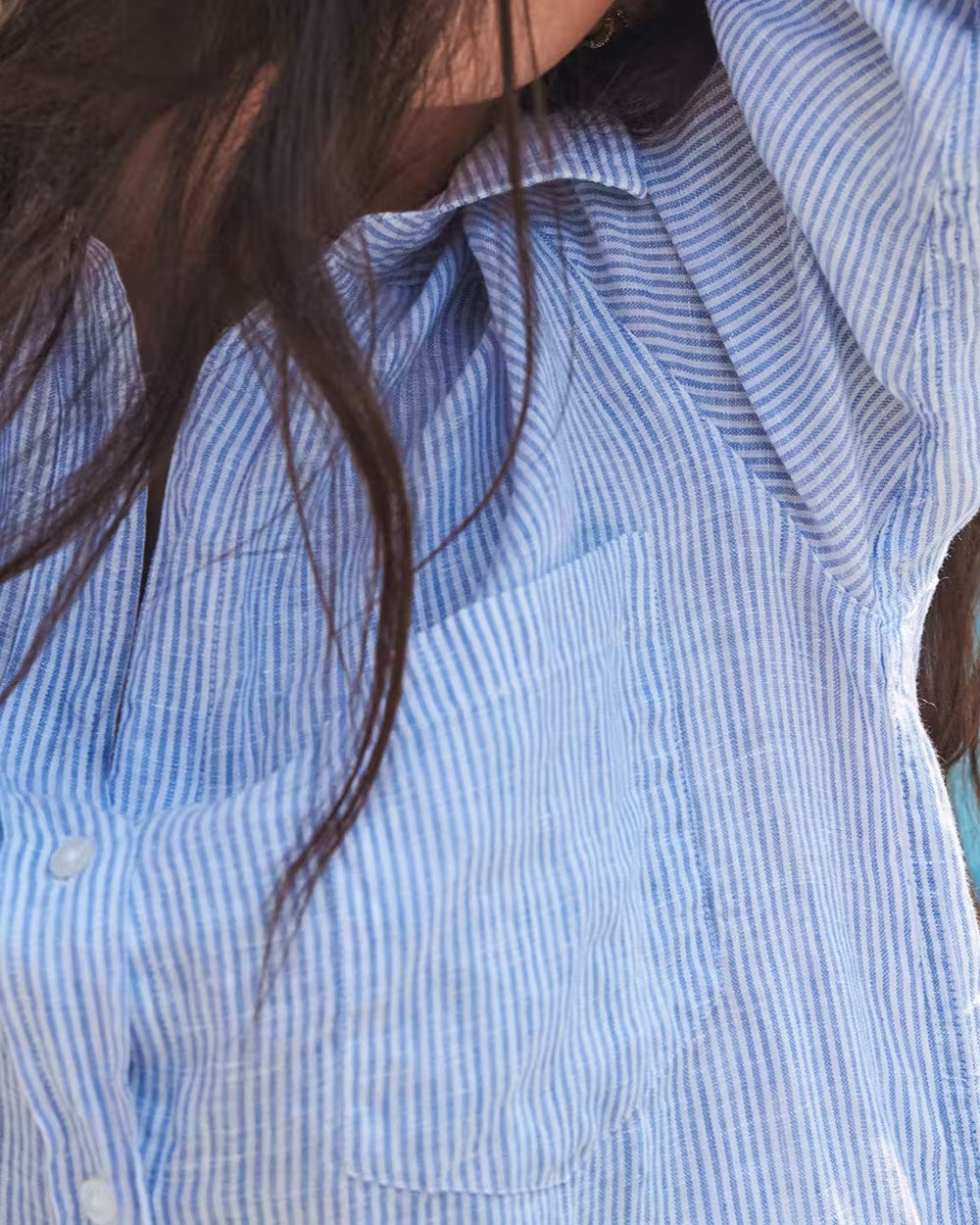 Blue Stripe Rory Button Up Shirt Dress