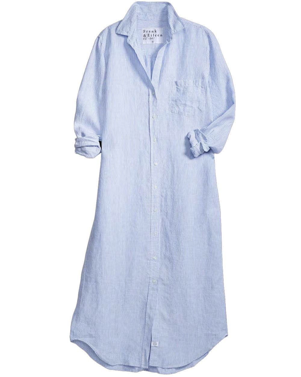 Blue Stripe Rory Button Up Shirt Dress