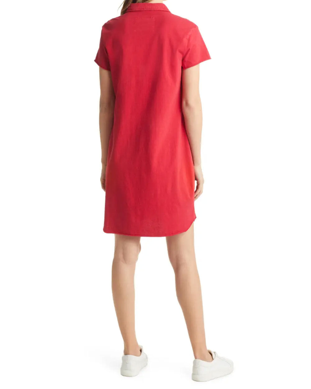Double Decker Red Short Sleeve Polo Dress