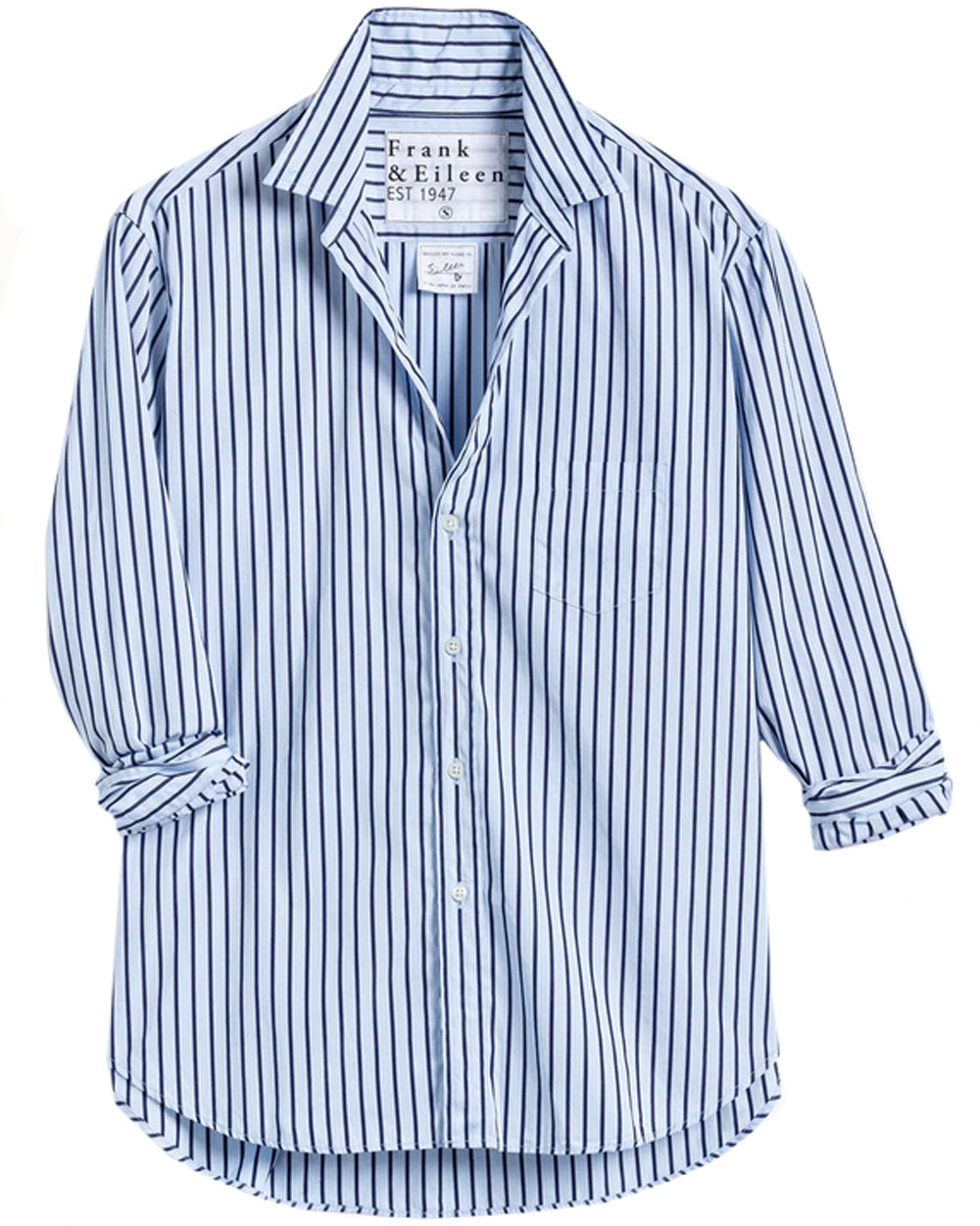 Navy Blue Stripe Eileen Button Up Shirt