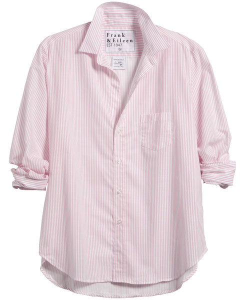 Frank and Eileen Eileen Button Up - Neon Pink Stripe