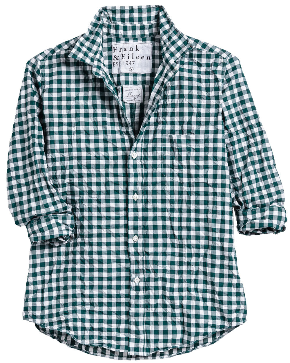 Green Check Barry Woven Button Up