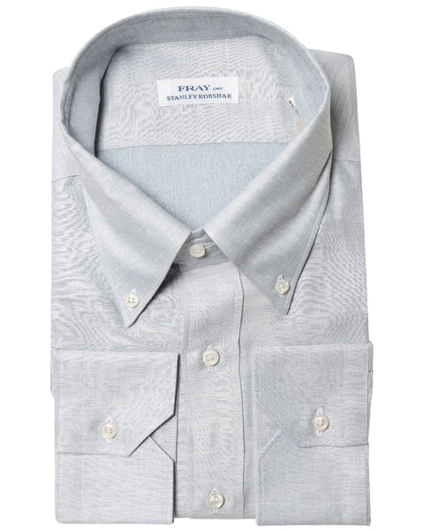Fray Light Blue and White Plaid Cotton Dress Shirt – Stanley Korshak