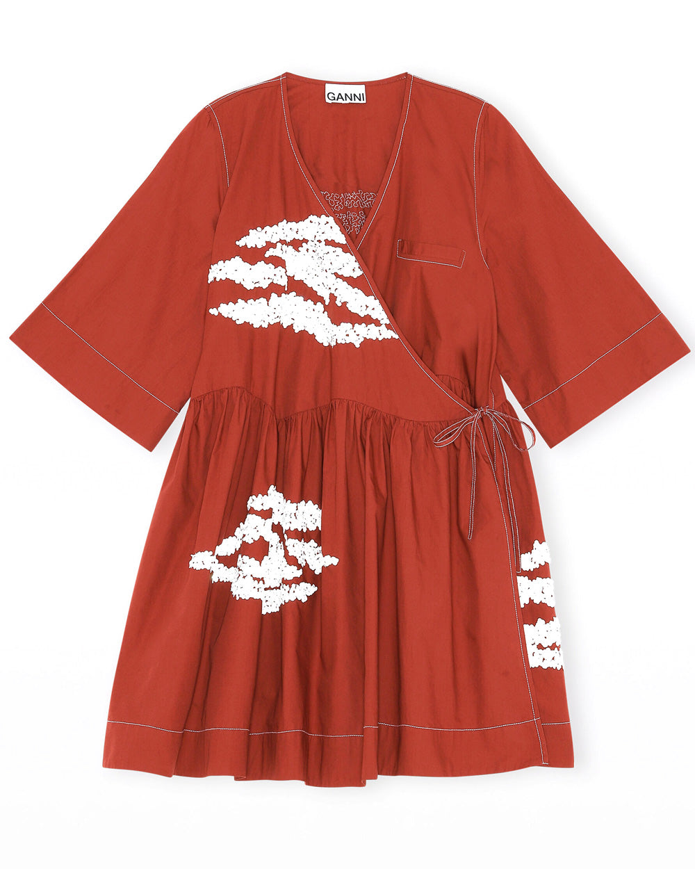 Madder Brown Sequin Embellished Mini Dress