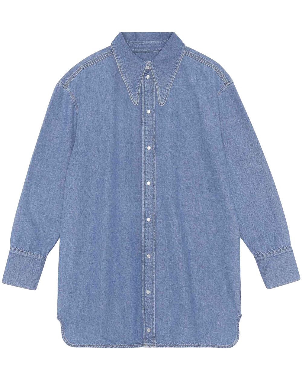 Mid Blue Vintage Denim Shirt Dress
