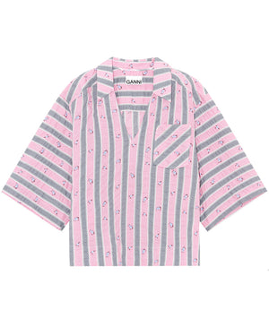 Pink Nectar Seersucker Collared Shirt