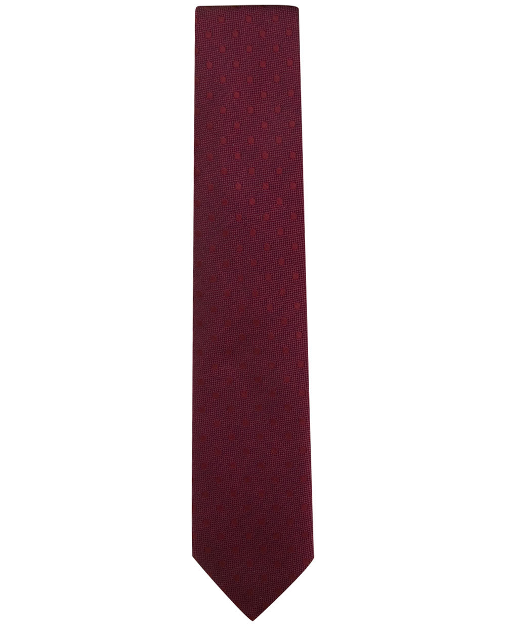 Burgundy Silk Dotted Tie
