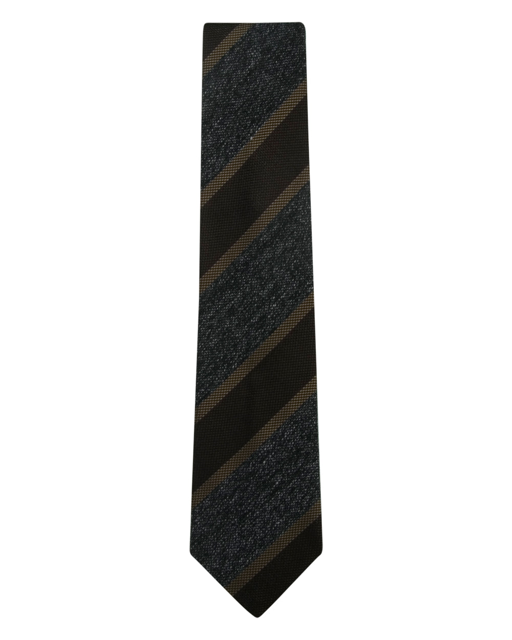 Charcoal Brown Stripe Tie