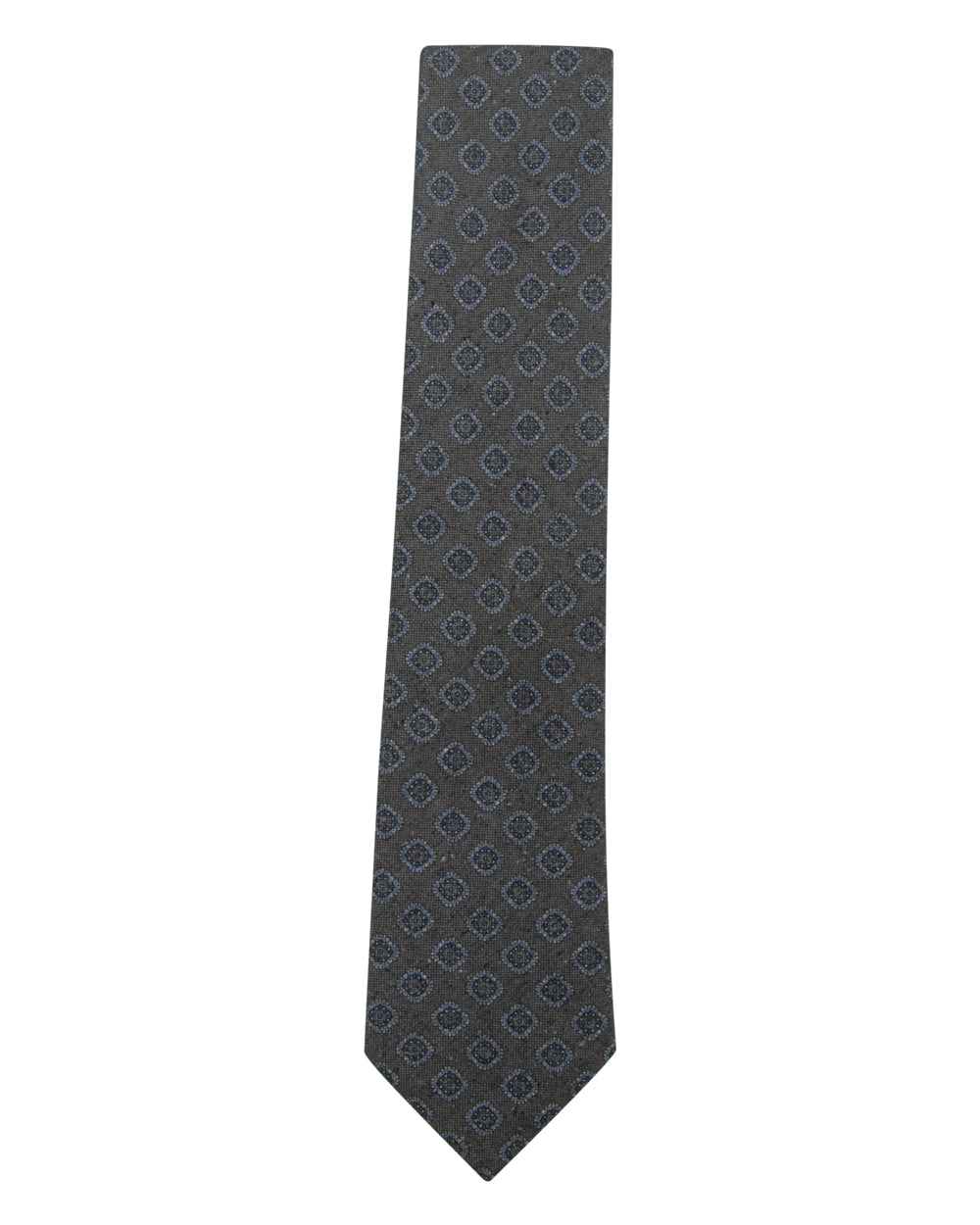 Gray and Blue Medallion Tie