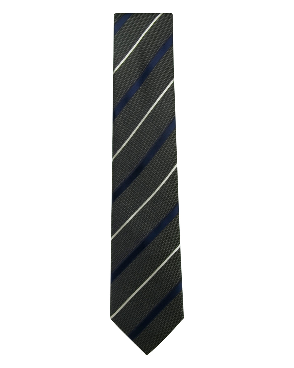 Green and Navy Stripe Tie