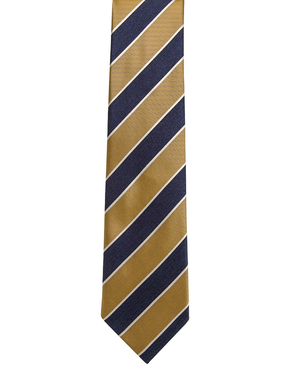 Navy Gold and White Stripe Tie