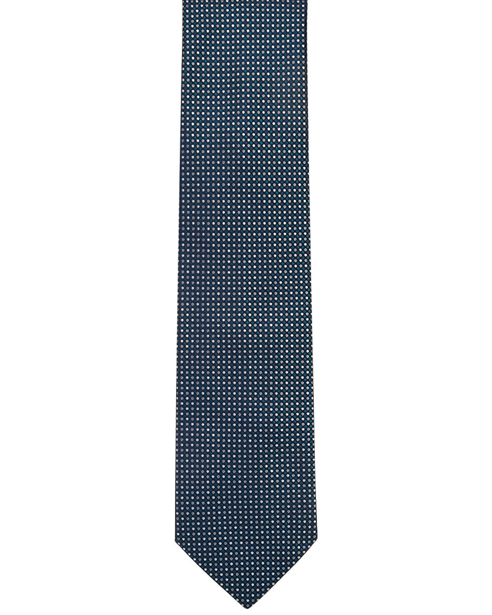 Navy and Teal Dotted Tie
