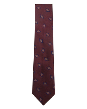 Rust and Blue Medallion Tie
