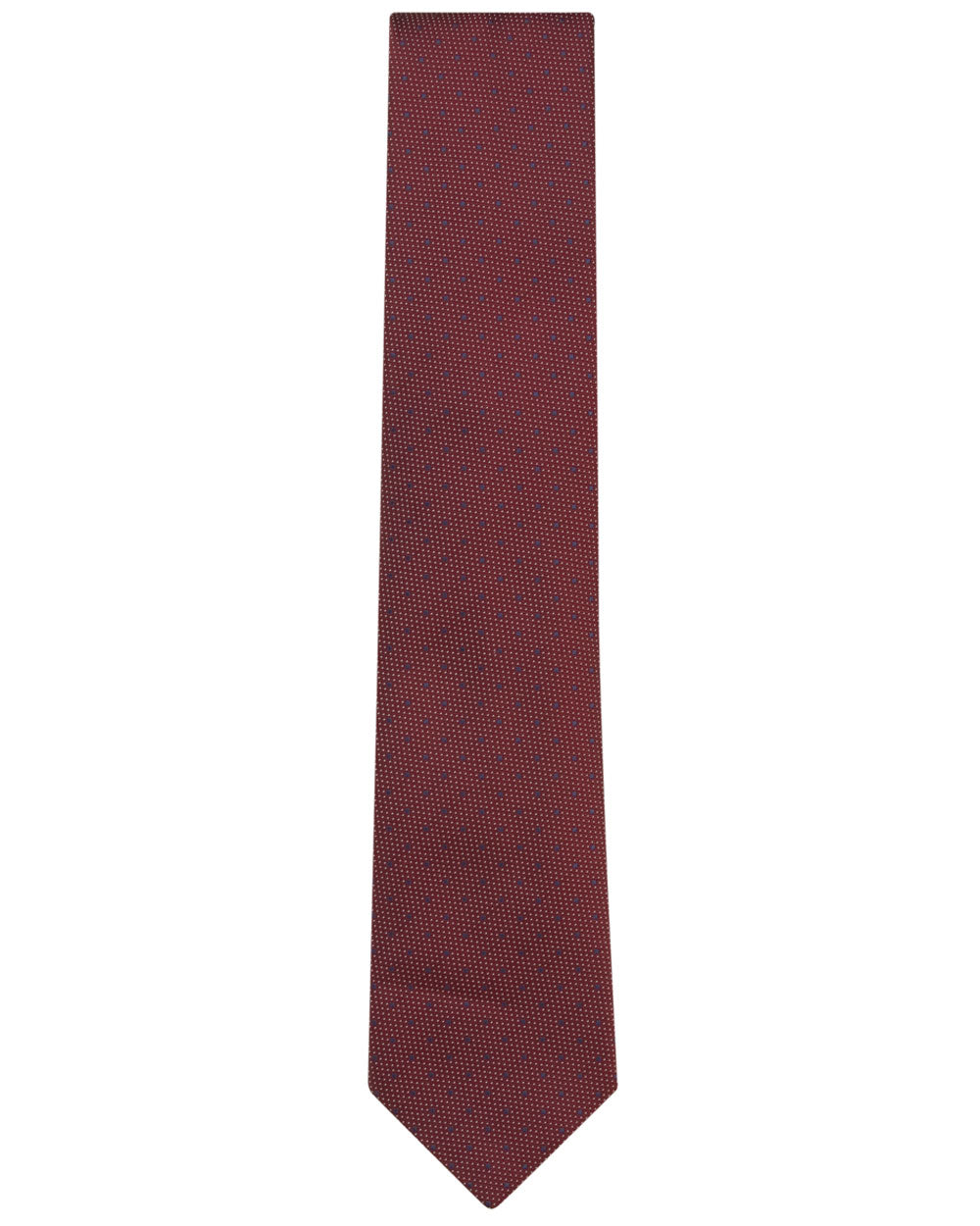 Geoff Nicholson Wine and Navy Silk Dotted Tie – Stanley Korshak