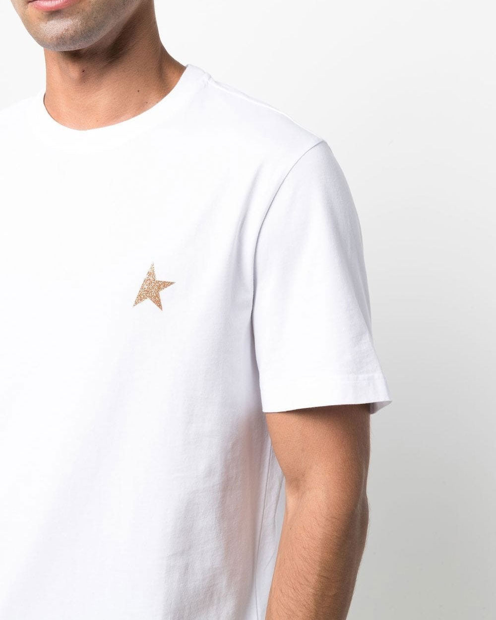 Star Collection T-Shirt in White with Gold Star