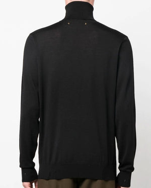 Black Wool Turtleneck Sweater