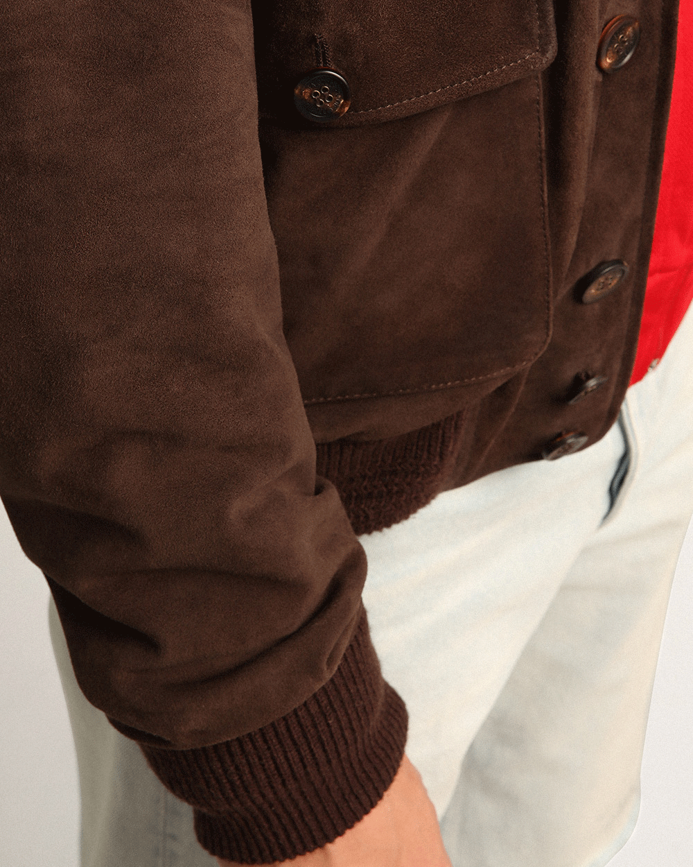 Brown Suede Flight Jacket