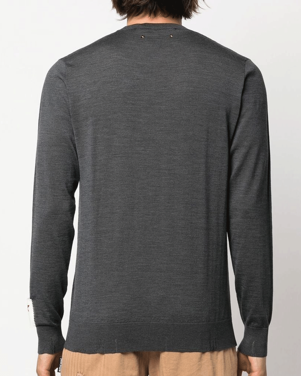 Dark Grey Wool Crewneck Sweater