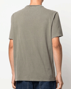 Dusty Olive Distressed Logo Graphic T-Shirt