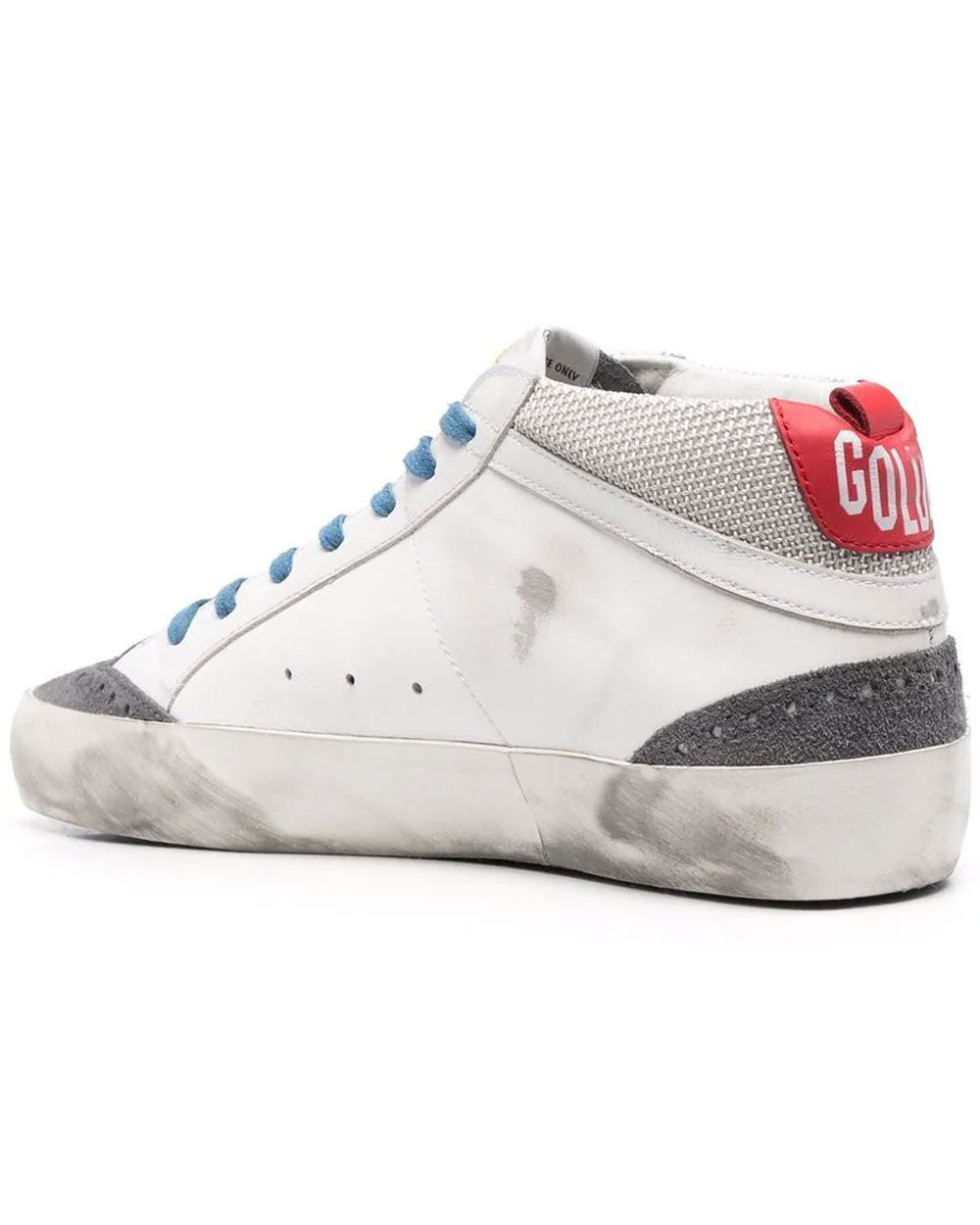 Mid Star Sneaker in White and Dark Grey